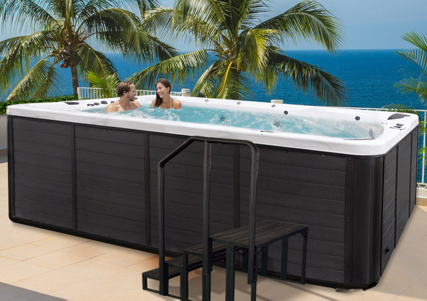 LUXX SWIM PRO Swim Spa with 48 jets and 8 swim jets.
