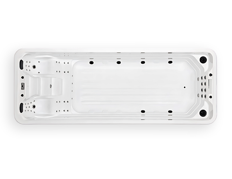 LUXX SWIM PRO Swim Spa with 48 jets and 8 swim jets.