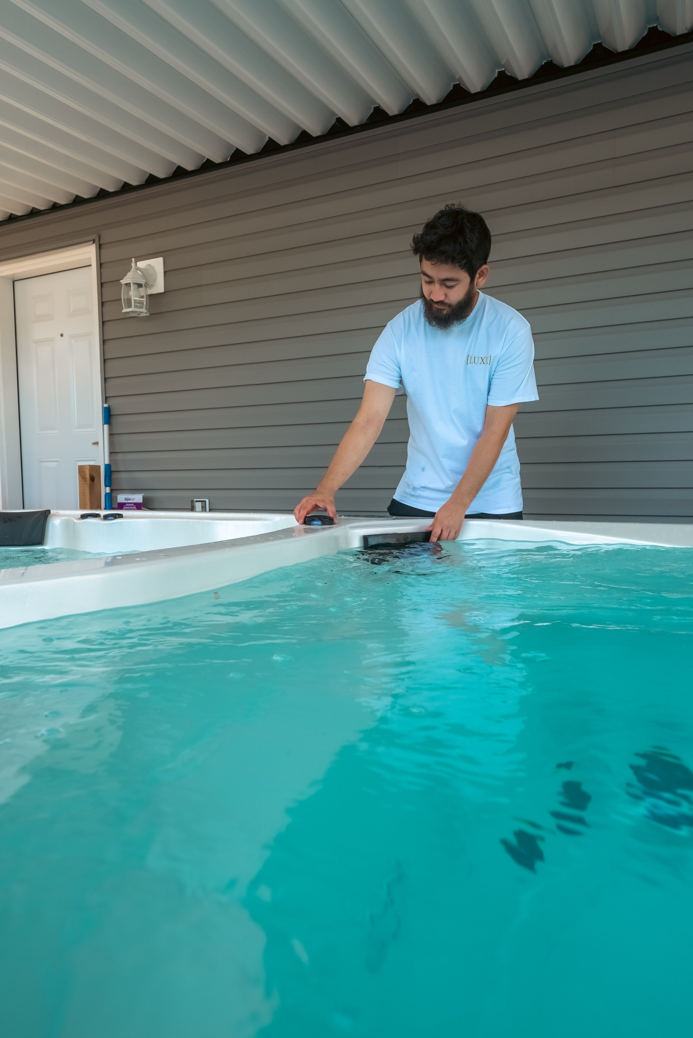 Luxx swim spa installation