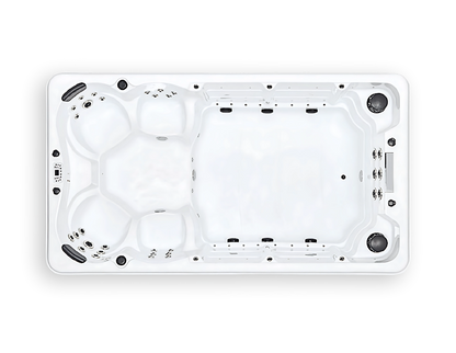 LUXX REC™ Swim Spa with 55 jets, 6 powerful swim jets, and built for extreme cold climates.